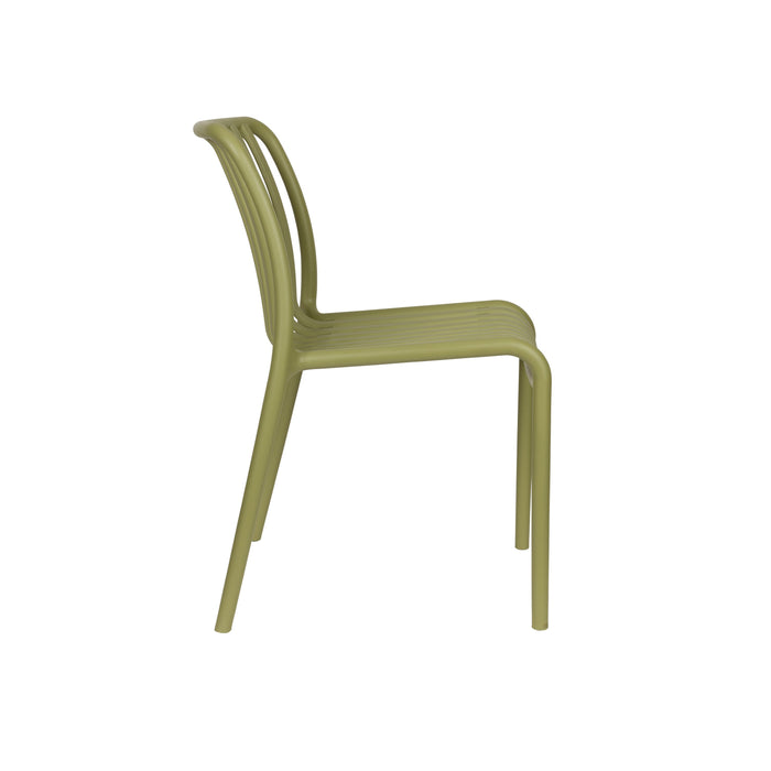 Housecraft Living Mante Tuinstoelen Kunststof Groen - Set van 4