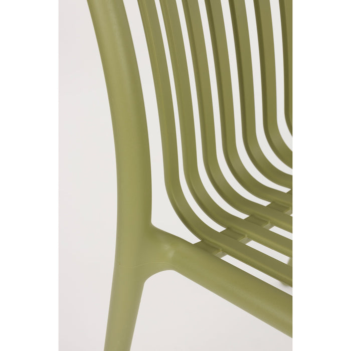 Housecraft Living Mante Tuinstoelen Kunststof Groen - Set van 4