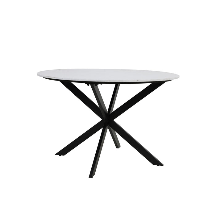 Light & Living Ronde Eettafel Tomochi - Marmer Wit - Ø120x78 cm