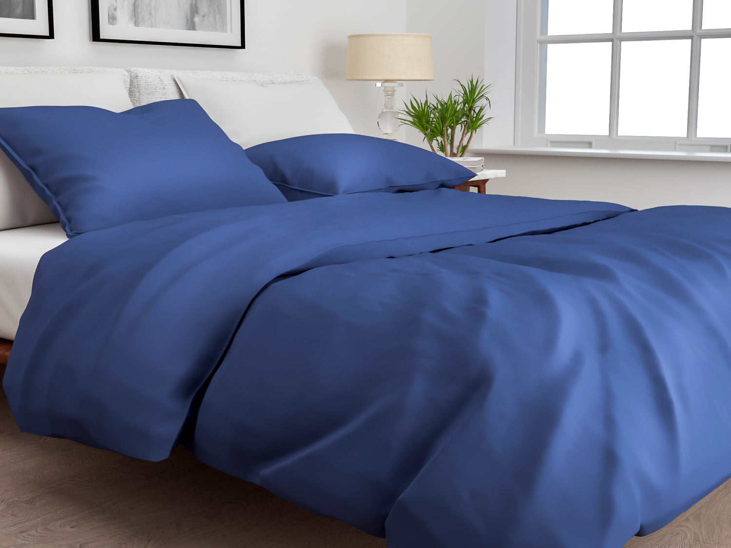 Zo Home Satinado Dekbedovertrekset Uni Katoen Satijn - evening blue