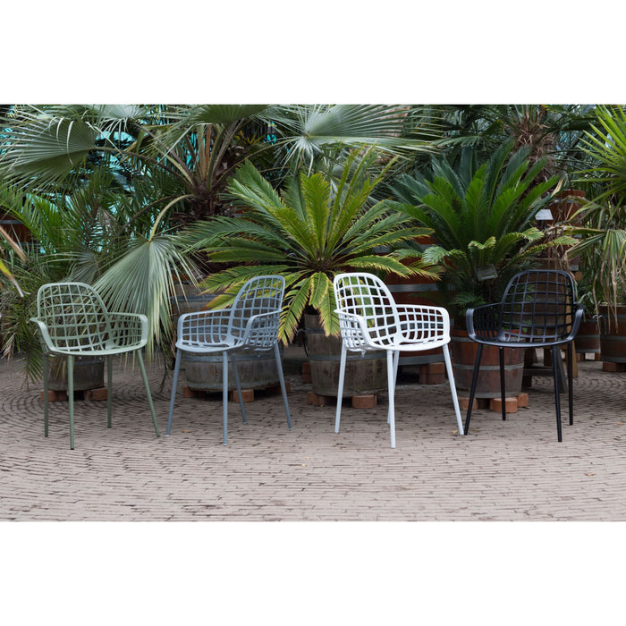 Zuiver Albert Kuip Tuinstoelen met armleuning Groen - Set van 2