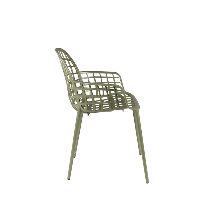 Zuiver Albert Kuip Tuinstoelen met armleuning Groen - Set van 2