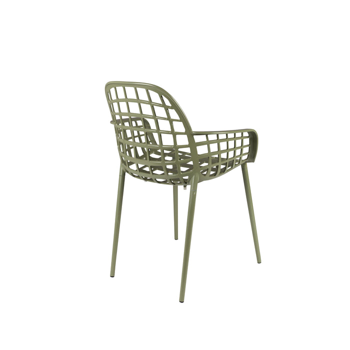 Zuiver Albert Kuip Tuinstoelen met armleuning Groen - Set van 2