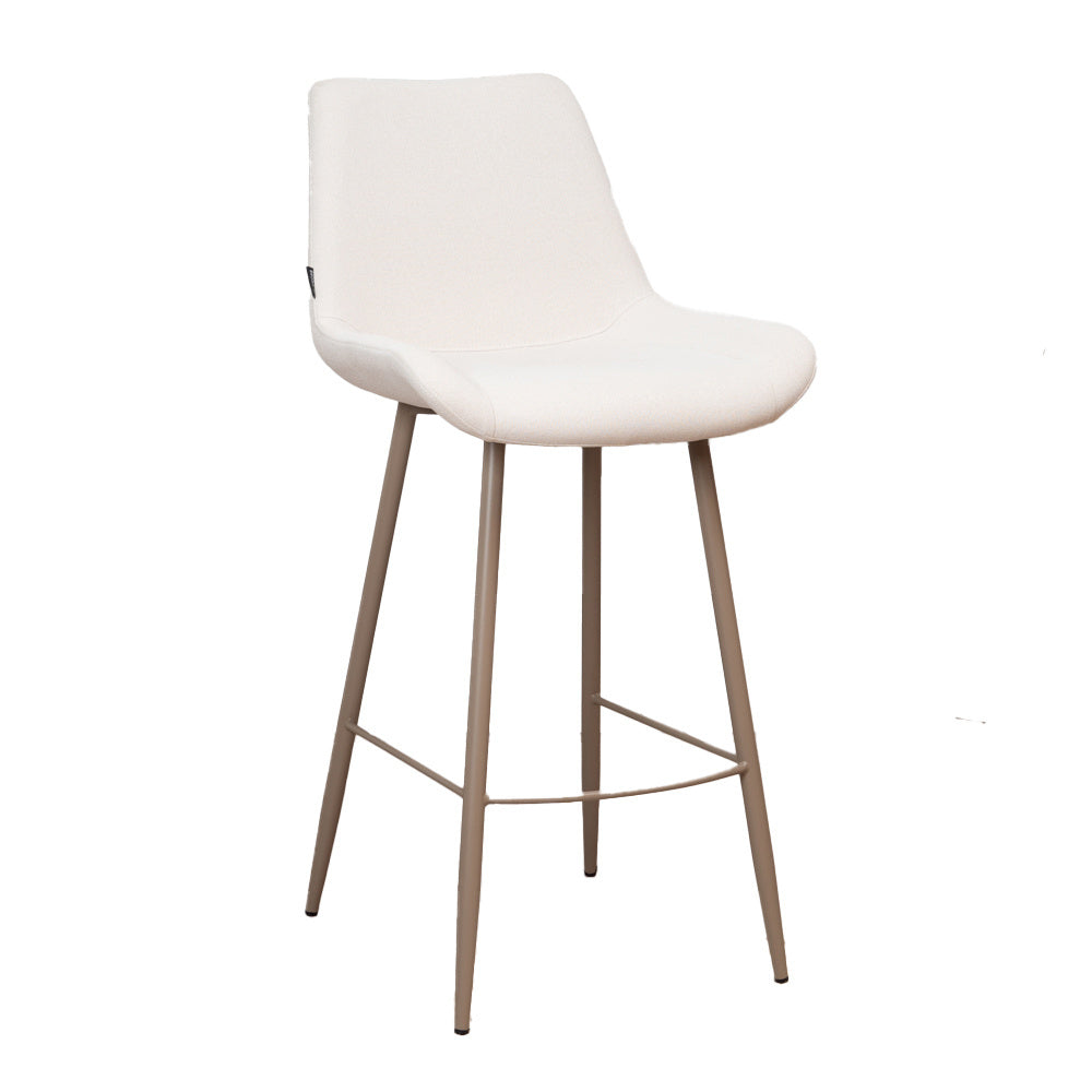 Bronx71 Scandinavische barkruk Maud gerecyclede stof off white 74 cm