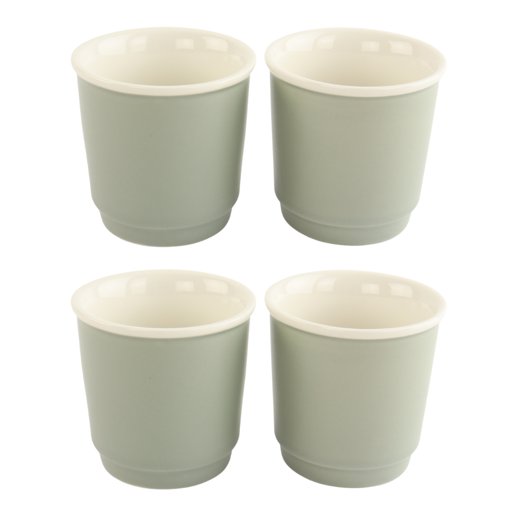 Orange85 Espressokopjes 4 stuks Mintgroen 90 ml Porselein