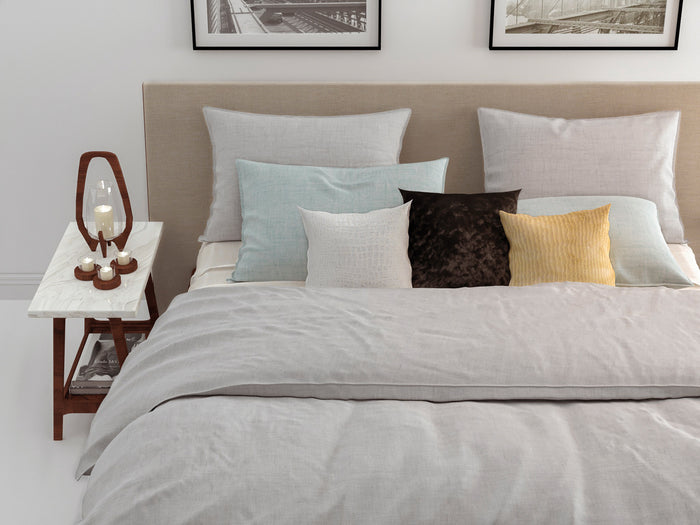 Zo Home Dekbedovertrek Katoen Lino Linnen Look dove grey