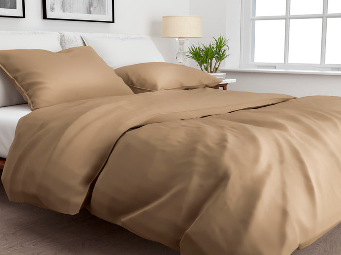 Zo Home Satinado Dekbedovertrekset Uni Katoen Satijn - praline brown