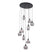 Freelight Hanglamp Macchia Zwart & Smoke Glas 9 Lichts