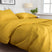 Zo Home Dekbedovertrek Katoen Satijn Satinado Uni - ochre gold