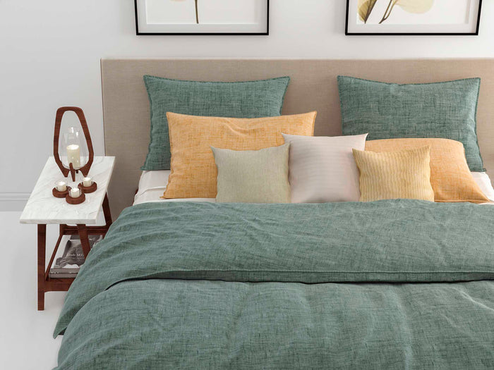 Zo Home Dekbedovertrek Katoen Lino Linnen Look emerald green