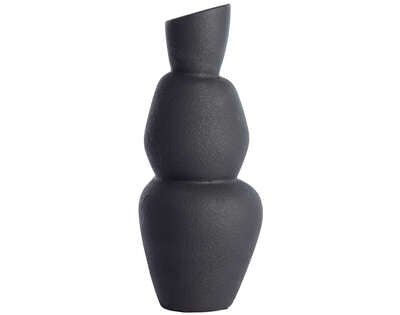 Light & Living Light&living Vaas Ø19x46,5 cm ARAM keramiek zwart