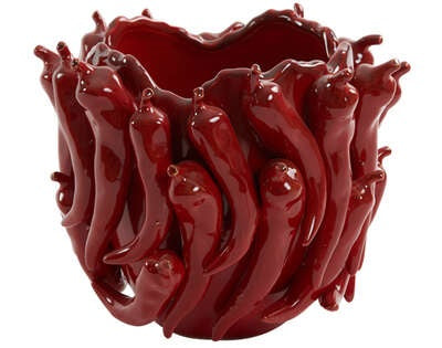 Light&living Vaas deco 25,5x24,5x20,5 cm PEPPER keramiek rood