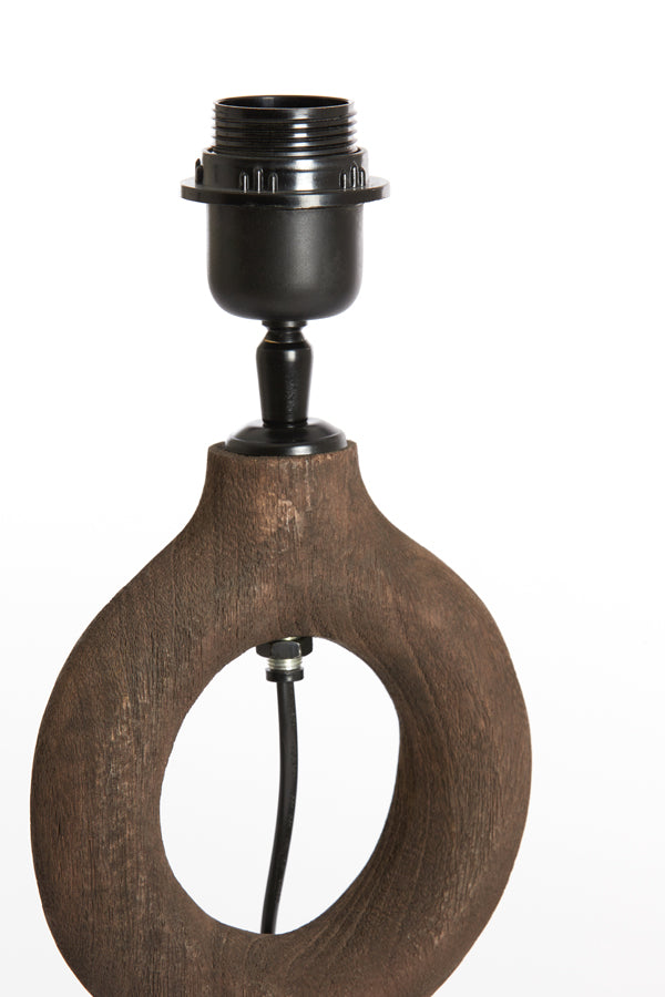 Light&living Lampvoet 12x16x39 cm SABULI hout mat donker bruin