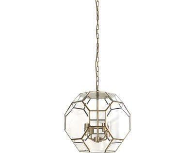Light & Living Light&living Hanglamp Ø34x40 cm LENNOX brons+glas