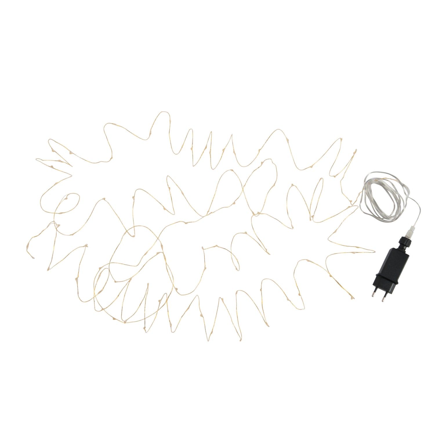 J-Line kerstverlichting Draad 90Led 9M - kunststof - warm wit - LED