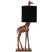 Light&living Tafellamp 26x16x61 cm GIRAFFE antiek koper+velvet zwart