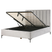 Beliani-SEZANNE -Bed met opbergruimte-Lichtgrijs-160 x 200 cm-Fluweel