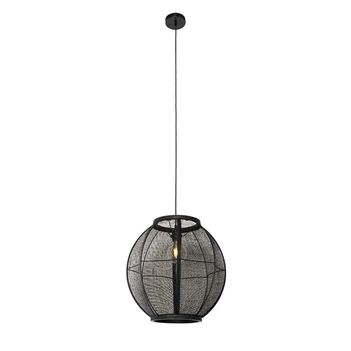 QAZQA Oosterse hanglamp zwart 46 cm - Rob