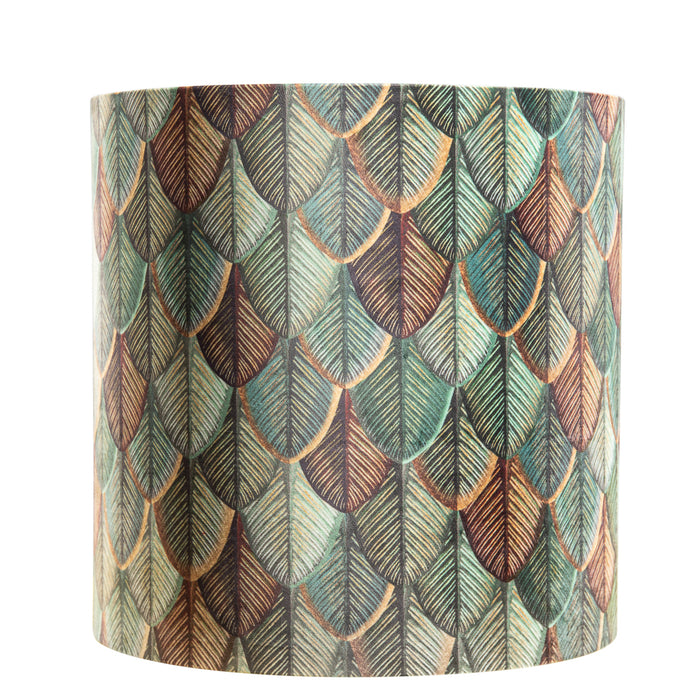 QAZQA Velours lampenkap blad dessin met gouden binnenkant 40|40|40