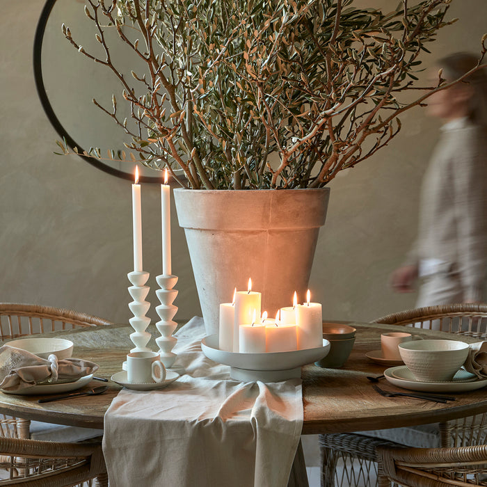 Riviera Maison Kaarshouder wit, Kandelaar - Isla Candle - Mat Wit