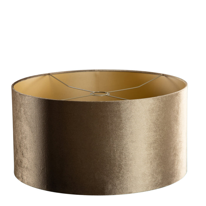 QAZQA Velours lampenkap brons met gouden binnenkant 50|50|25