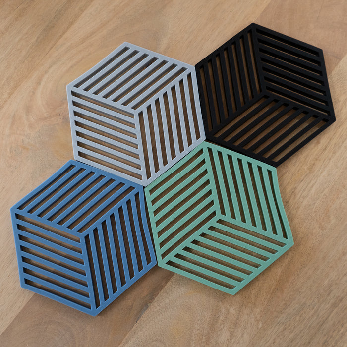 Krumble Pannenonderzetter Hexagon - Zwart - 16 x 14 cm