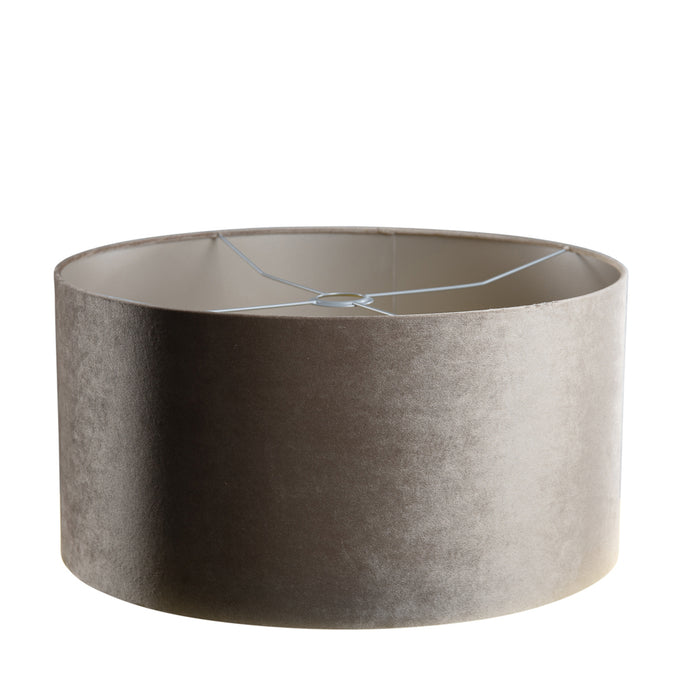 QAZQA Velours lampenkap taupe 50|50|25