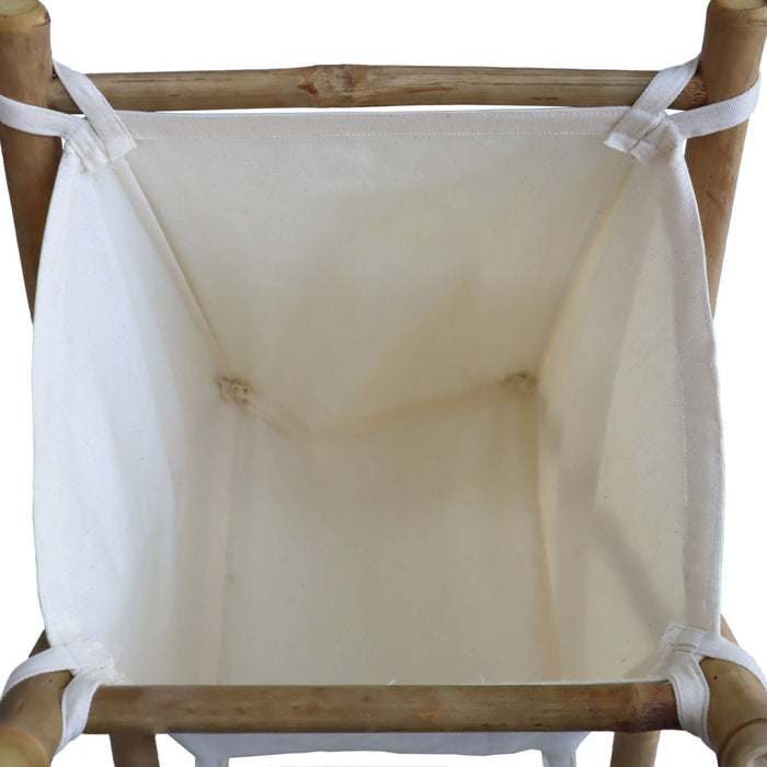 sweeek - Opvouwbare wasmand van bamboe en stof