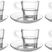 Leonardo Espresso glas- en schotel Senso 70 ml - 6 stuks