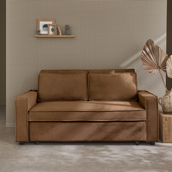 sweeek - 3-zits velours slaapbank B 172,5 x D 91,5 x 88,5cm