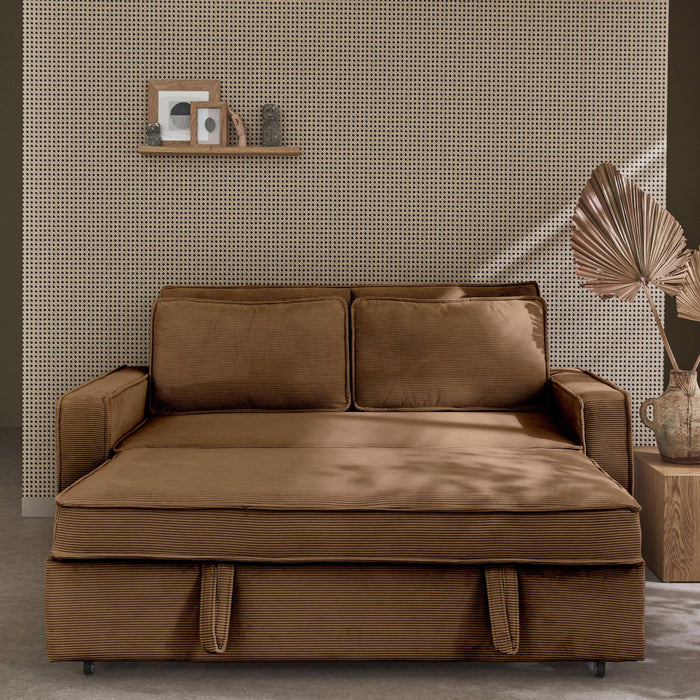 sweeek - 3-zits velours slaapbank B 172,5 x D 91,5 x 88,5cm