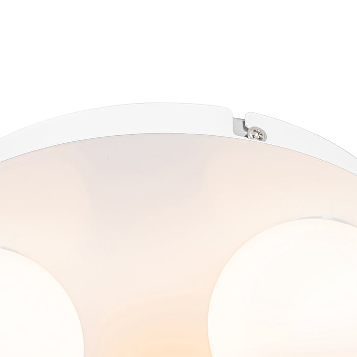 QAZQA Moderne badkamer plafondlamp wit 3-lichts - Cederic
