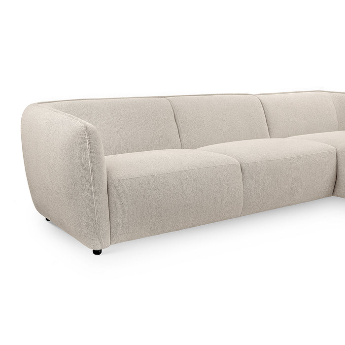 by fonQ Soft Hoekbank met Chaise Longue Rechts - Naturel Melange