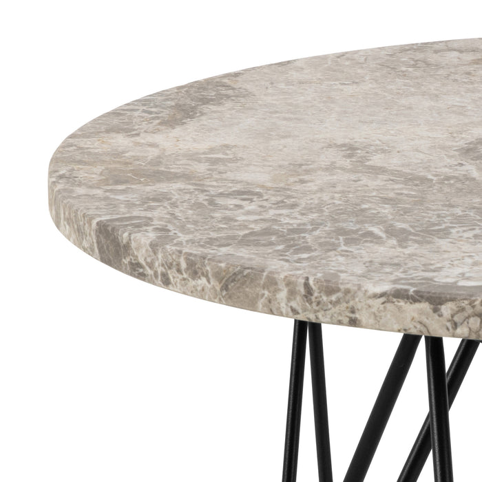 by fonQ Webby Bijzettafel Ø 55 cm - Grijs / Zwart