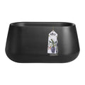 Elho Pure Cone Long Wheels 75 - Zwart - L 74 x B  x H 36 cm - Binnen en Buiten - 100% gerecycled