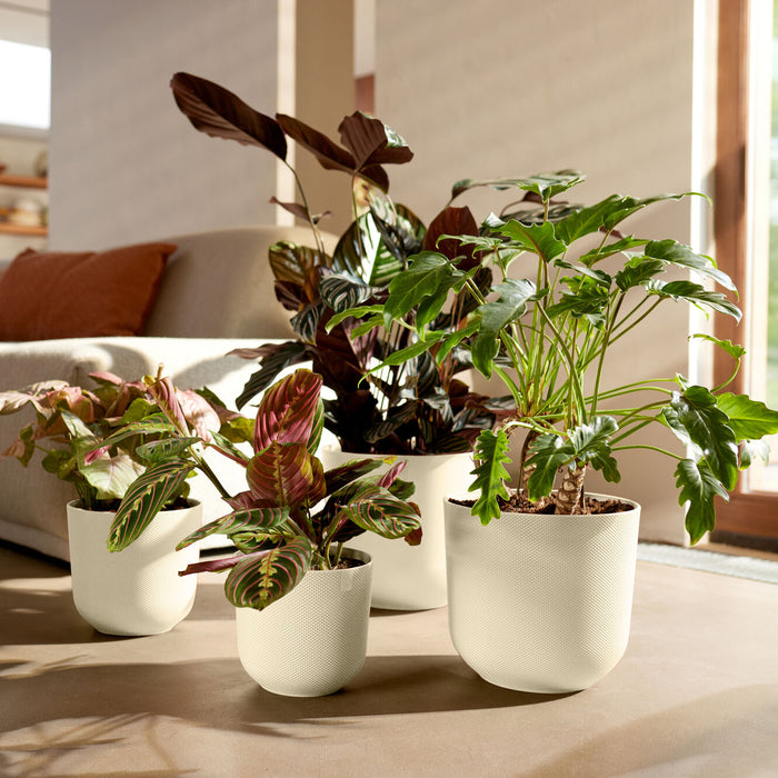 Elho Jazz Rond 35 - Wit - L 35 x B  x H 32 cm - Binnen - 100% gerecycled