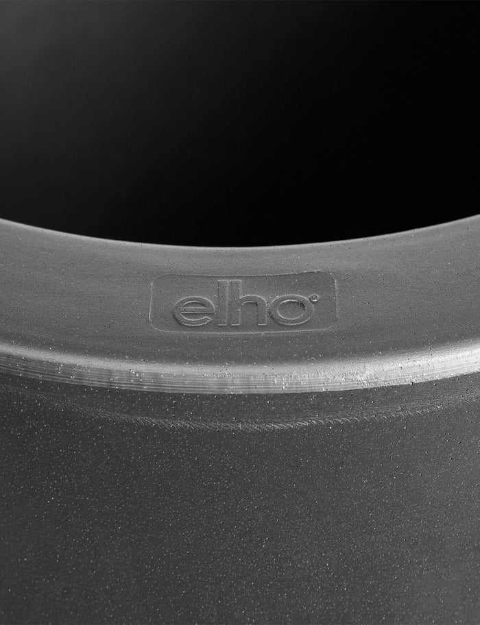 Elho Pure Cilinder Wheels 40 - Zwart - L 40 x B  x H 40 cm - Balkon, Binnen en Buiten - 100% gerecycled