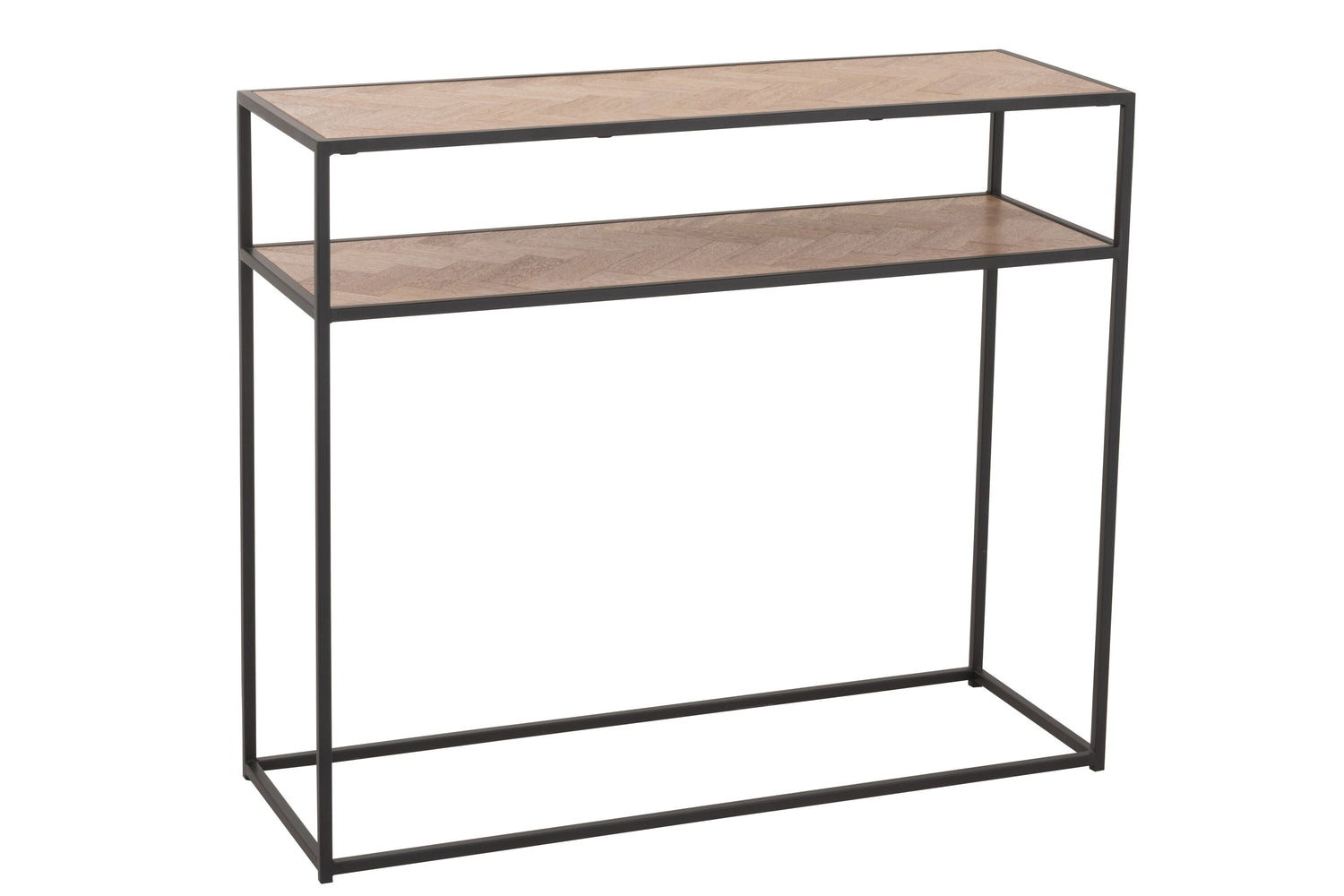 J-Line console Zigzag - hout|metaal - naturel|zwart