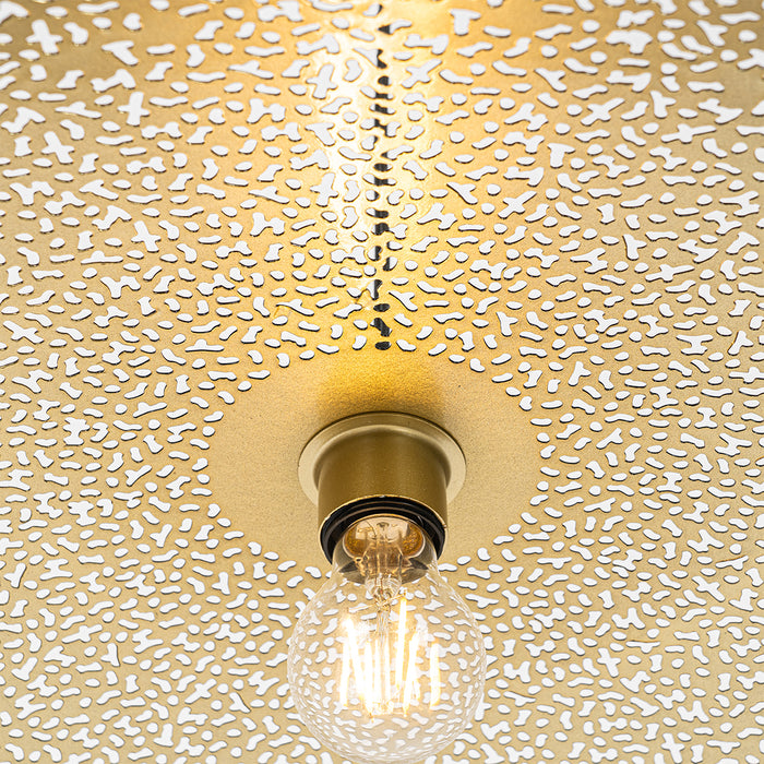 QAZQA Oosterse hanglamp zwart met goud 60 cm - Japke