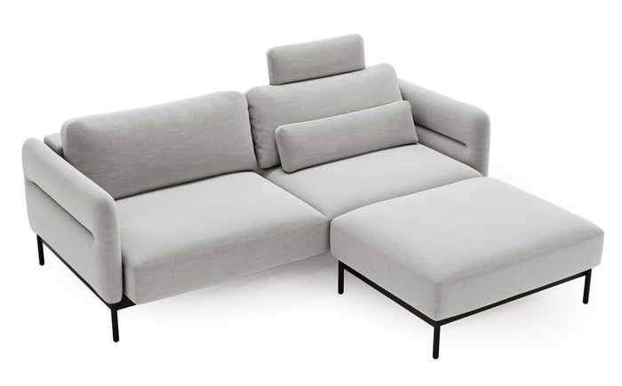 NADUVI Collection 3-zitsbank Selene met poef