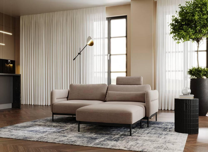 NADUVI Collection 3-zitsbank Selene met poef