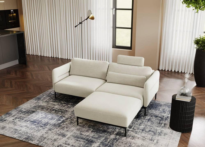 NADUVI Collection 3-zitsbank Selene met poef