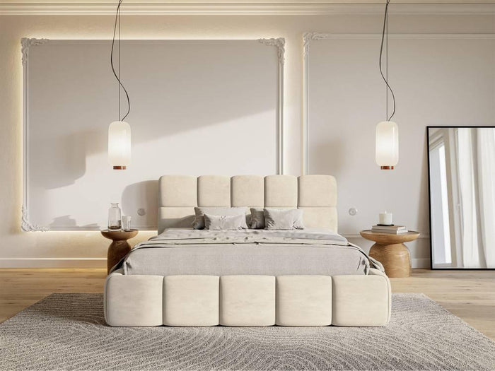 NADUVI Collection Bedframe Chloe velvet 140 x 200