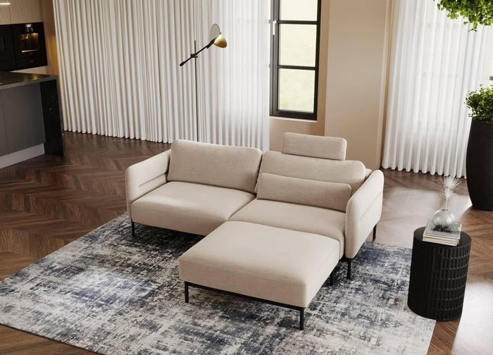 NADUVI Collection 3-zitsbank Selene met poef