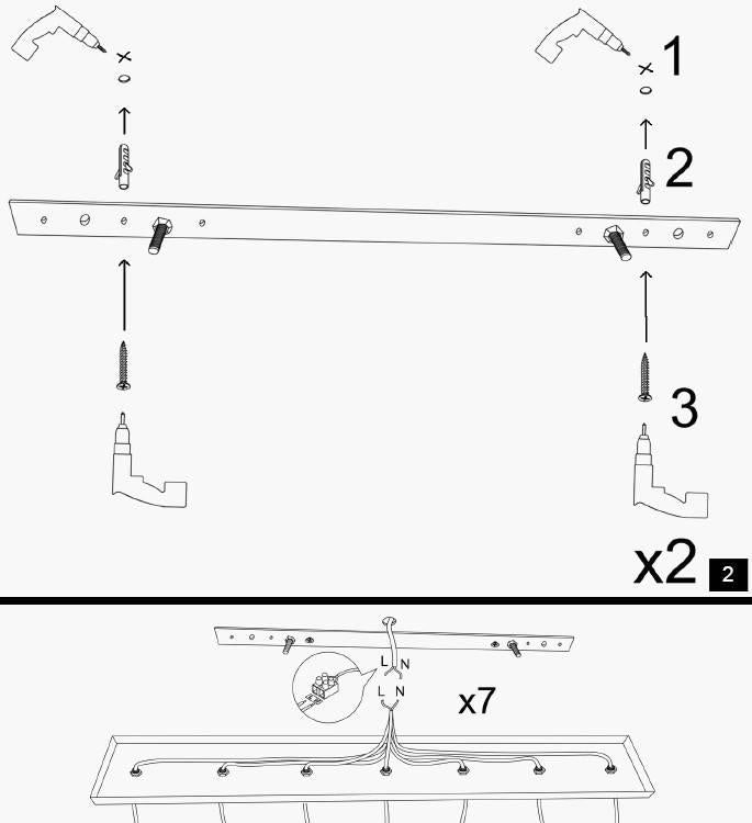 Opviq Hanglamp eettafel Oscar 5-lichts