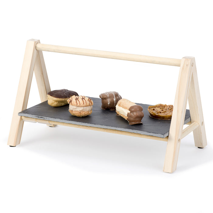 Etagere - 1-laags - 29 x 19 x 14 cm - leisteen - rechthoekig