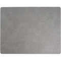 LIND DNA Placemat Hippo - Leer - Anthracite Grey - 45 x 35 cm
