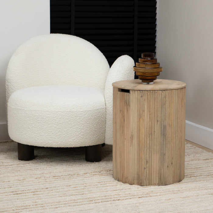 Lewis & Loft Bijzettafel Lonne - FSC® mangohout – Rond ⌀40 – Naturel