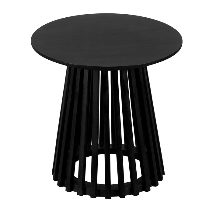 Lewis & Loft Bijzettafel Levi - FSC® mangohout - Rond ⌀50 - Zwart