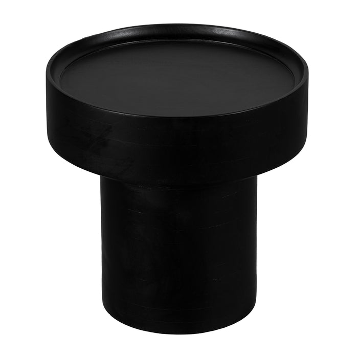 Lewis & Loft Bijzettafel Luus - FSC® mangohout - Rond ⌀50 - Zwart